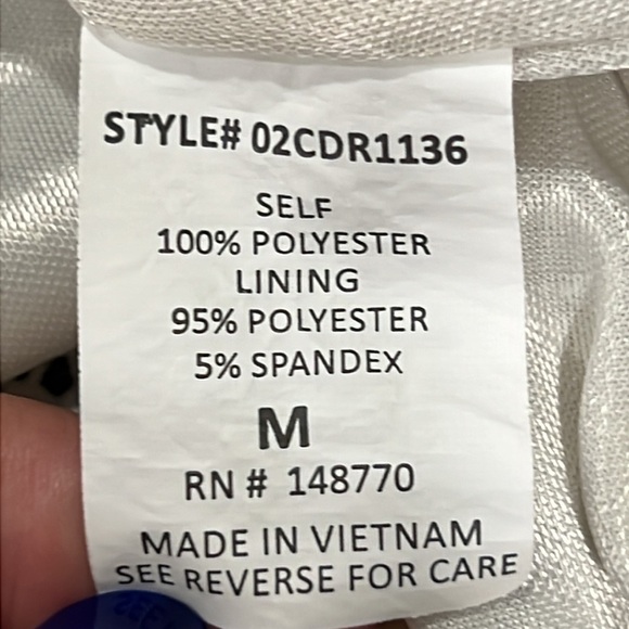 Jessica Simpson Tiered Ruffle Dress M Black White Animal Print Boho Neutral Mini - Picture 9 of 9